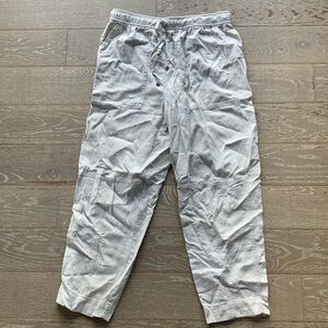 Zara linen blend ankle pants, beige, size M